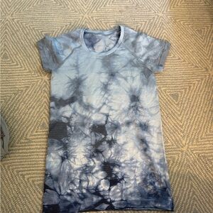 lululemon Blue and white Tie-Dye T-Shirt